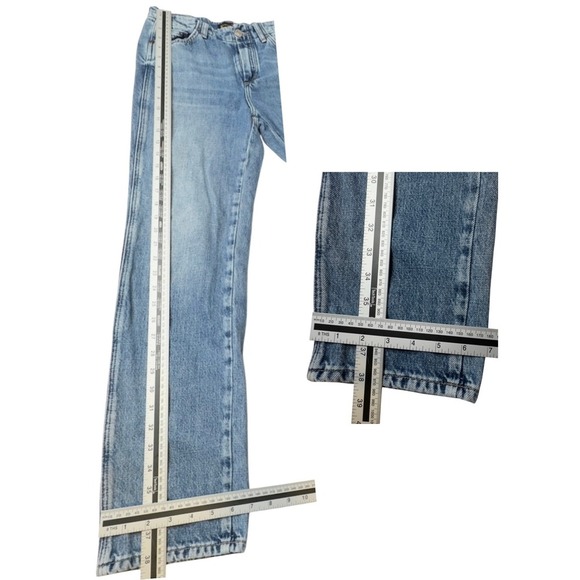 Massimo Dutti Jeans Womens‎ Light Wash Blue Denim Straight Leg Size 2 - Picture 11 of 15